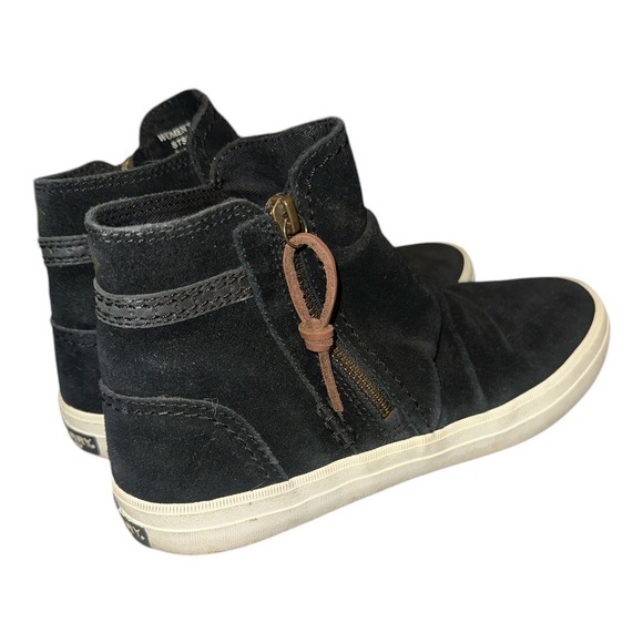 Sperry Black Crest Zone High Top Suede Sneaker Bootie, Size 8.5 - Picture 3 of 6